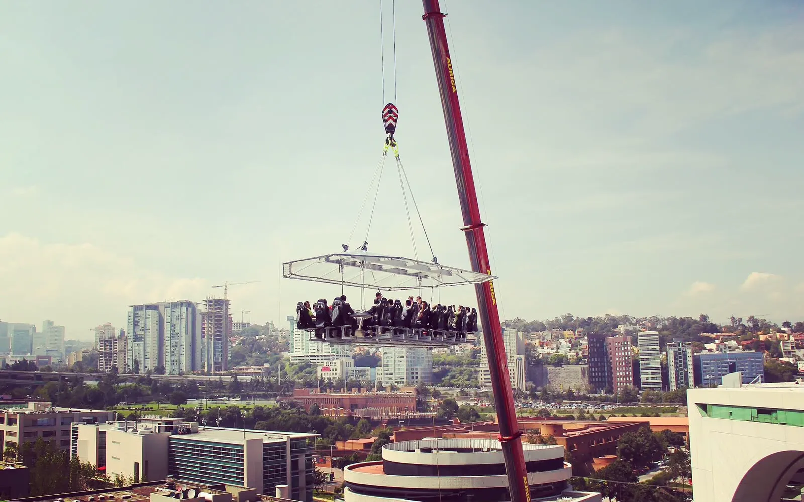 Plataforma suspendida de Dinner in the Sky
